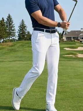 Men's Michel Rouen Proflex Golf Pants White 40x34